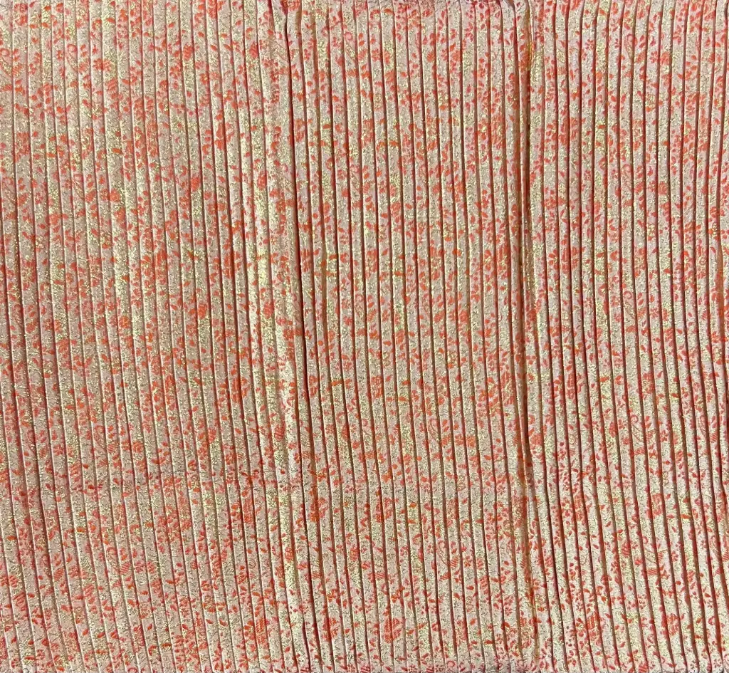 Songket Plisket Orange Cerah