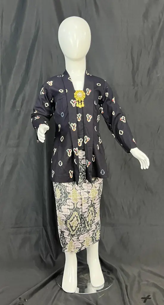 Kebaya Jumput Hitam Anak