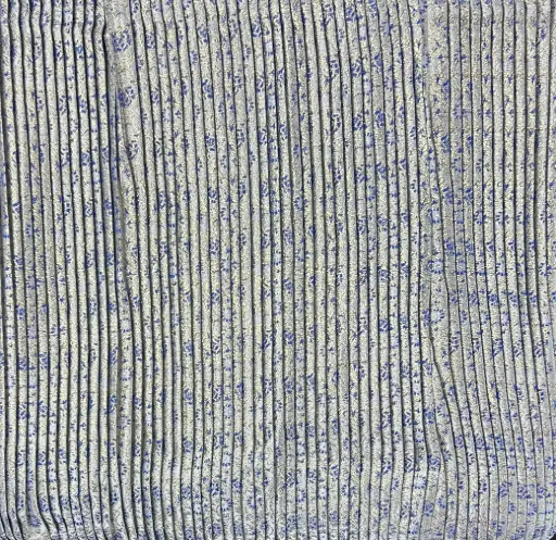 Songket Plisket Biru Silver