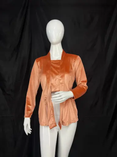 Kebaya Bludru Premium Teracotta 