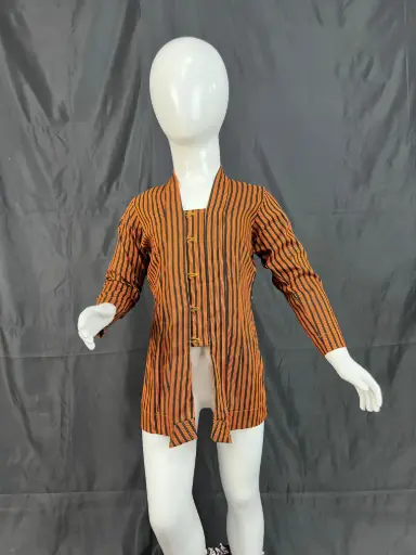 Kebaya Lurik Orange Premium Anak