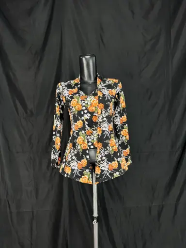 Kebaya Bali Bunga Hitam Panjang