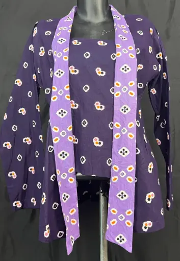 Kebaya Jumput Print Ungu