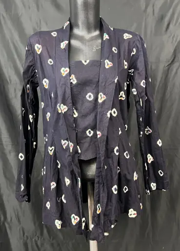 Kebaya Jumput Ori Biru Navy