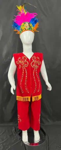 (Setelan) Adat Dayak Anak Merah Biasa